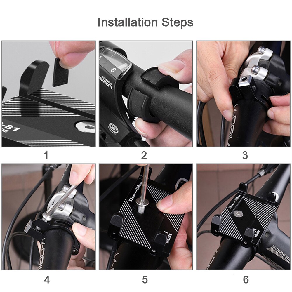 Aluminum Alloy Bicycle Phone Holder Aluminum Alloy Bicycle Phone Holder