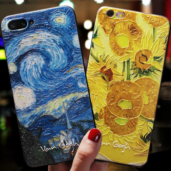 Vintage Van Gogh Art Silicone iPhone Case