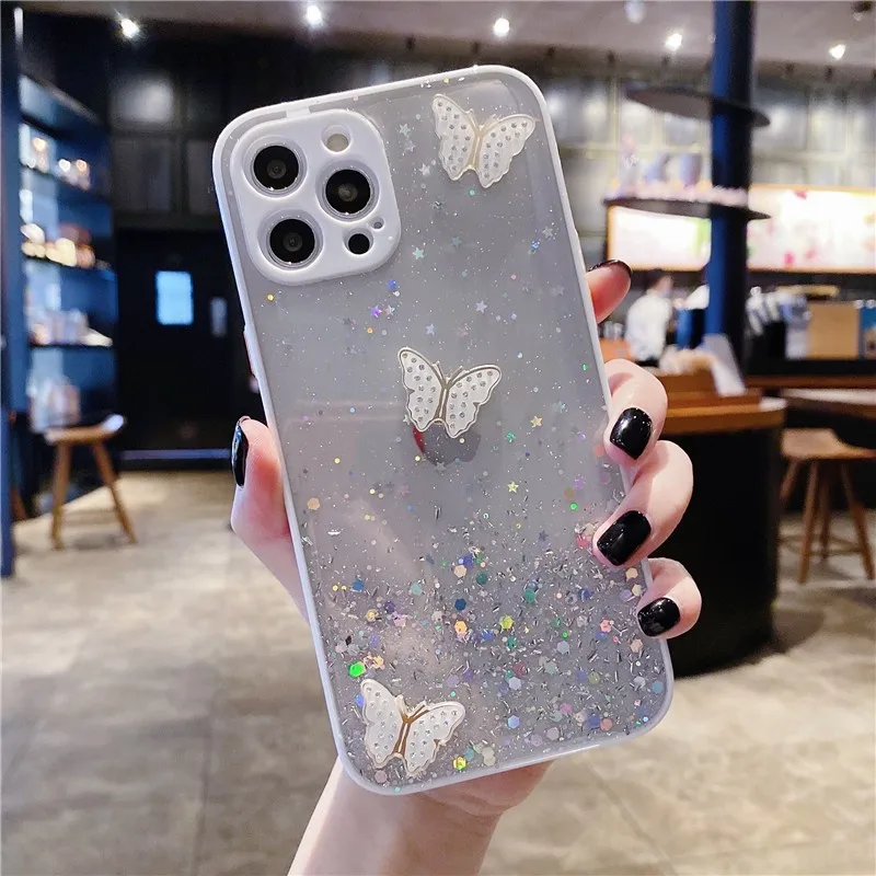3D Bling Butterfly Soft Silicone Case for iPhone