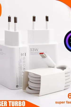 Xiaomi 33W Charger 6A Quick Charging QC 3.0 Fast Turbo Charge Mobile Phone Charger Adapter USB Type C Cable For Samsung Xiaomi