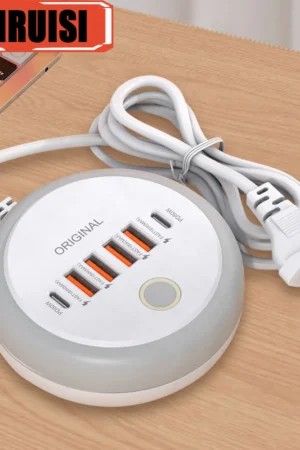 50W Power Strip Multi Port USB C Socket Type C Fast Charging Wall Charger USB Adapter For iPhone12 13 Quick Mobile Phone Charger