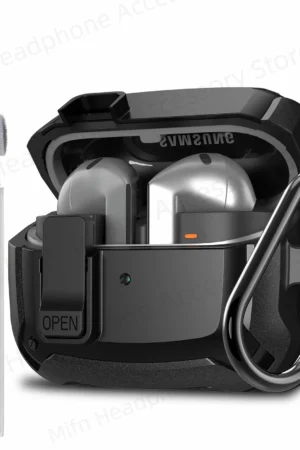 2024 [2'si 1 arada] Samsung Galaxy Buds 3/Galaxy Buds3 Pro Güvenli Kilit Kapağı buds3 pro kapak, erkekler için Temizleme Kiti ile